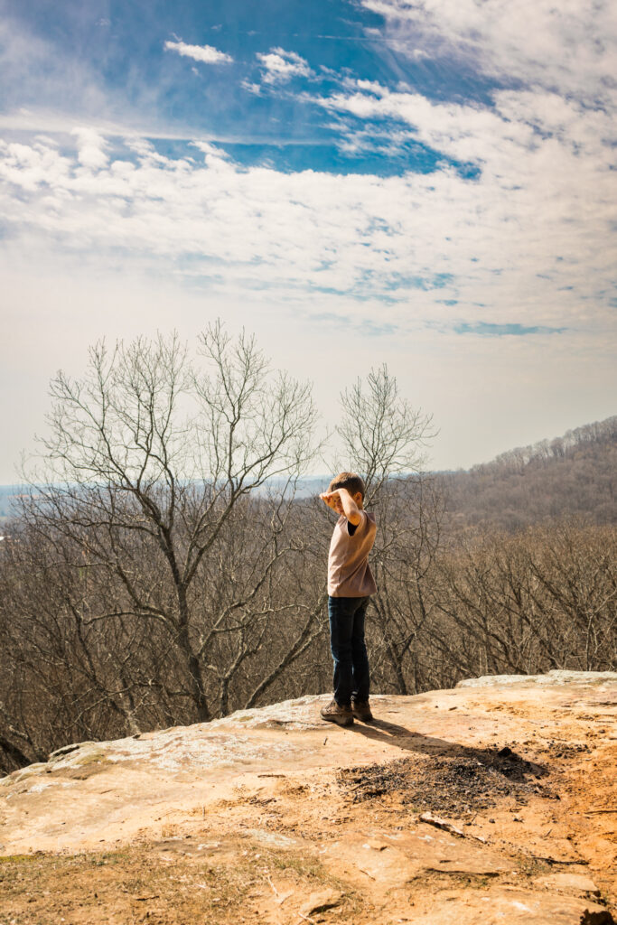 Looking over Cedar bluff